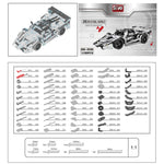 Modello auto da assemblare in metallo 27,5x12x7,6 cm