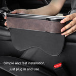 Car Central Control Seat Gap Storage Box con doppia luce ambientale USB, Suede Wine Red Principal Driver, Suede Wine Red Co-pilot, Suede Coffee Principal Driver, Suede Coffee Co-pilot, Suede Black Principal Driver, Suede Black Co-pilot                 ...