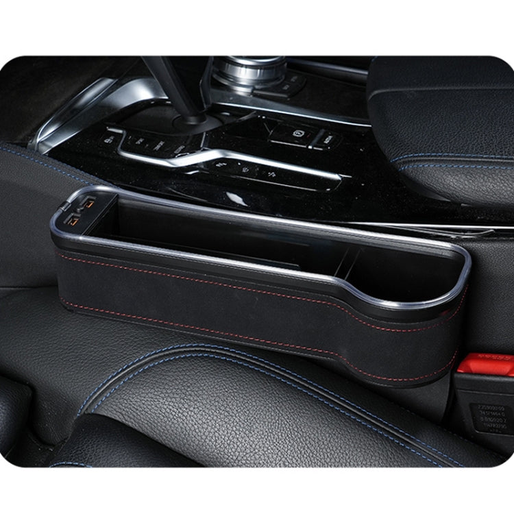 Car Central Control Seat Gap Storage Box con doppia luce ambientale USB, Suede Wine Red Principal Driver, Suede Wine Red Co-pilot, Suede Coffee Principal Driver, Suede Coffee Co-pilot, Suede Black Principal Driver, Suede Black Co-pilot                 ...