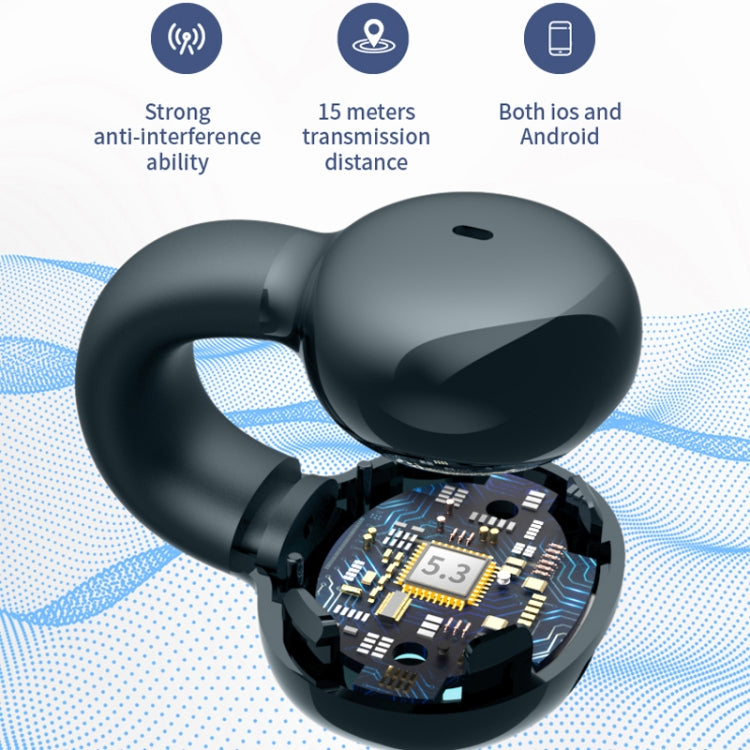 Auricolare Bluetooth a conduzione ossea con morsetto auricolare stereo a orecchio singolo, YX09 (Black), YX09 (White), YX09 (Pink), YX09 (Skin Color)