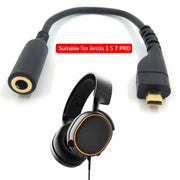 Per SteelSeries Arctis 3 5 7 Pro Cavo adattatore per scheda audio per cuffie Cavo audio, ZS0219 A Black, ZS0219 B Black