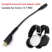Per SteelSeries Arctis 3 5 7 Pro Cavo adattatore per scheda audio per cuffie Cavo audio, ZS0219 A Black, ZS0219 B Black