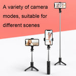 Mini selfie stick treppiede con telecomando Bluetooth