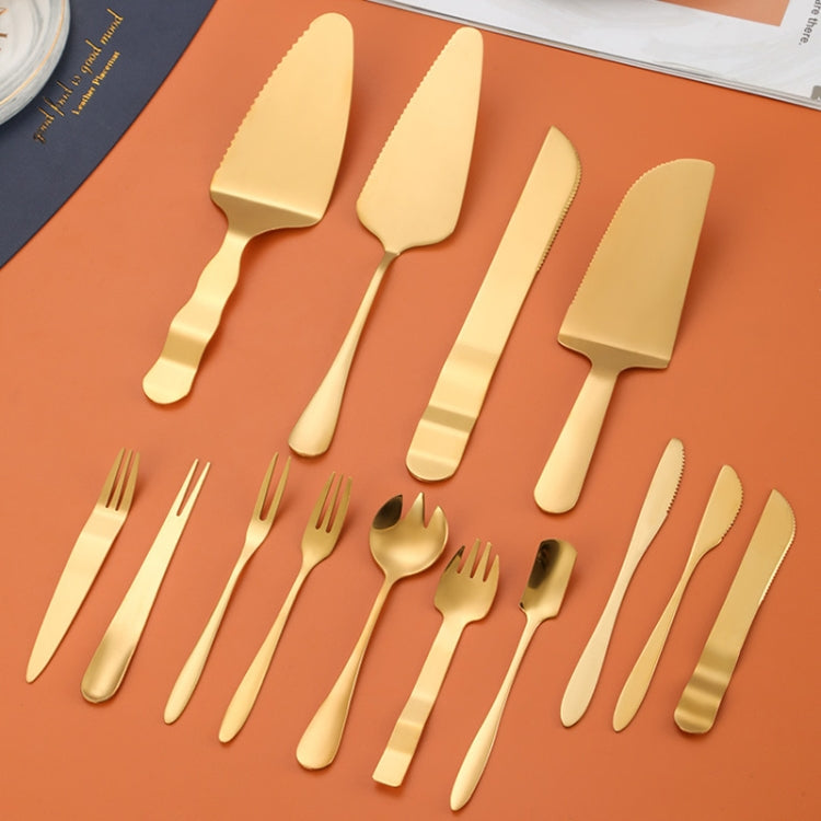 Strumenti per la cottura della torta del dolce della forchetta del coltello della torta della luna dell'acciaio inossidabile, 14pcs/set Gold