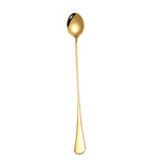 Cucchiaio per mescolare bevande ghiacciate con manico lungo in acciaio inossidabile 2 pezzi 304, Stainless Steel Color, Titanium Gold, Rose Gold, Colorful, Titanium Black