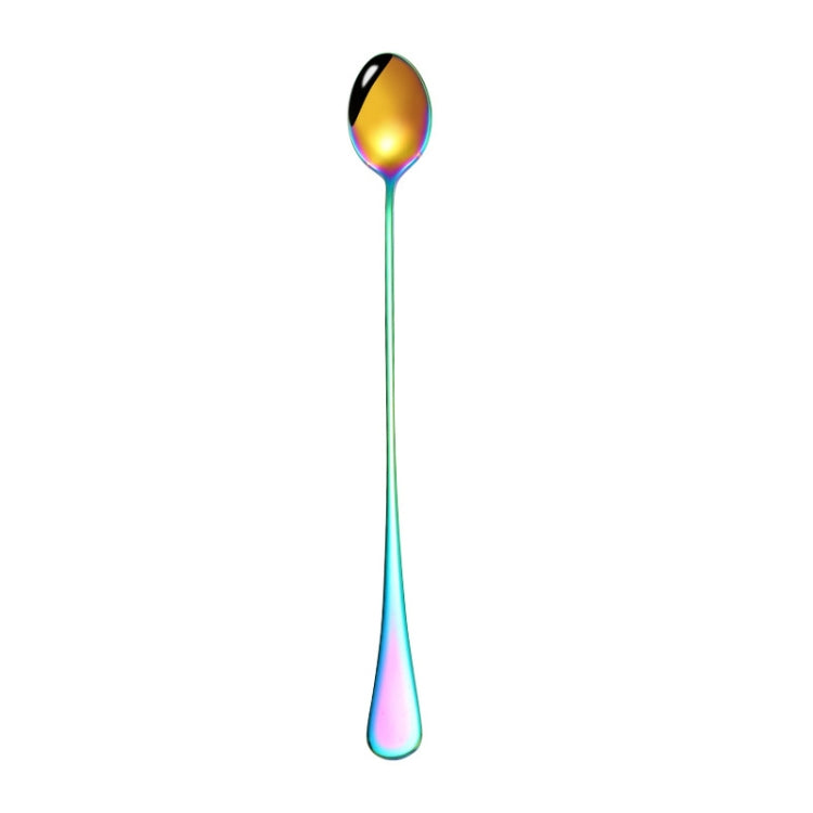 Cucchiaio per mescolare bevande ghiacciate con manico lungo in acciaio inossidabile 2 pezzi 304, Stainless Steel Color, Titanium Gold, Rose Gold, Colorful, Titanium Black