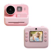 Fotocamera a stampa istantanea per bambini 4800 W Pixel Schermo da 2 pollici Fotocamera fotografica a doppio obiettivo, K27 Pink, K27 Yellow