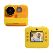 Fotocamera a stampa istantanea per bambini 4800 W Pixel Schermo da 2 pollici Fotocamera fotografica a doppio obiettivo, K27 Pink, K27 Yellow