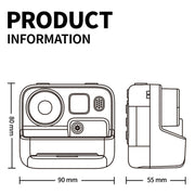Fotocamera a stampa istantanea per bambini 4800 W Pixel Schermo da 2 pollici Fotocamera fotografica a doppio obiettivo, K27 Pink, K27 Yellow
