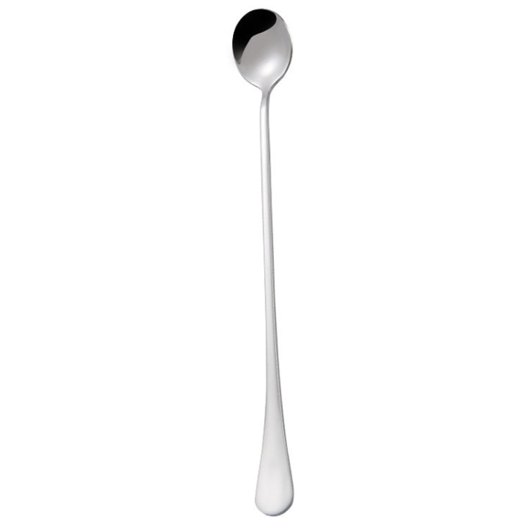 2 cucchiaini rotondi addensati con manico lungo in acciaio inossidabile 304 Cucchiaio per mescolare bevande ghiacciate per caffè, Stainless Steel Color, Titanium Gold, Rose Gold, Titanium Black