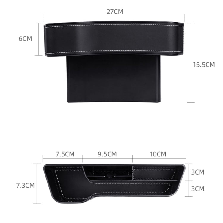 Scatola di immagazzinaggio per fessure per auto Scatola di finitura per la decorazione del sedile, Black Leather Principal Driver, Black Leather Co-pilot, Beige Leather Principal Driver, Beige Leather Co-pilot, Mocha Brown Leather Principal Driver     ...