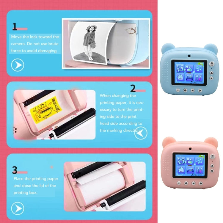 Fotocamera istantanea per bambini con doppio obiettivo 1080P