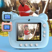 Fotocamera a stampa istantanea per bambini Fotocamera fotografica a doppio obiettivo con schermo IPS da 2,4 pollici 1080P