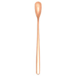 5pcs 15cm Cucchiaio in acciaio inossidabile 304 Cucchiaio a testa quadrata per caffè Cucchiaio a manico lungo, Stainless Steel Color, Titanium Gold, Rose Gold, Titanium Black, Blue, Purple