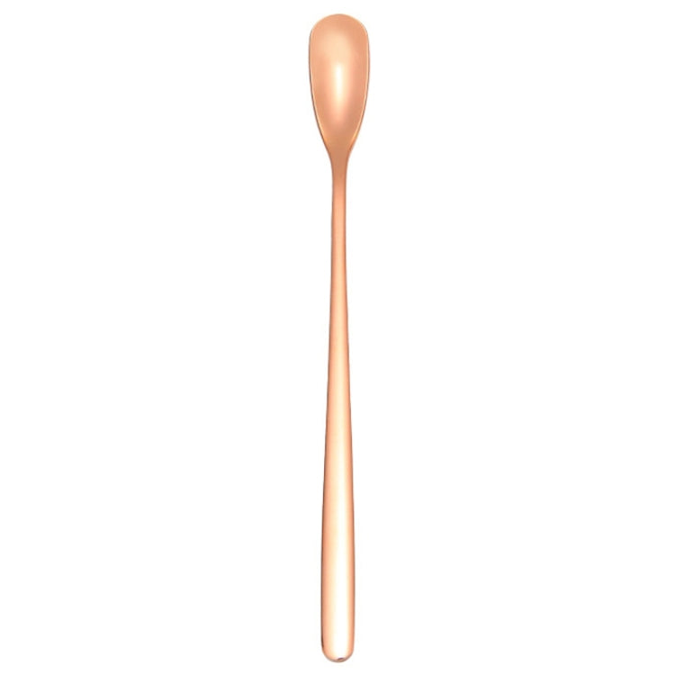 5pcs 15cm Cucchiaio in acciaio inossidabile 304 Cucchiaio a testa quadrata per caffè Cucchiaio a manico lungo, Stainless Steel Color, Titanium Gold, Rose Gold, Titanium Black, Blue, Purple