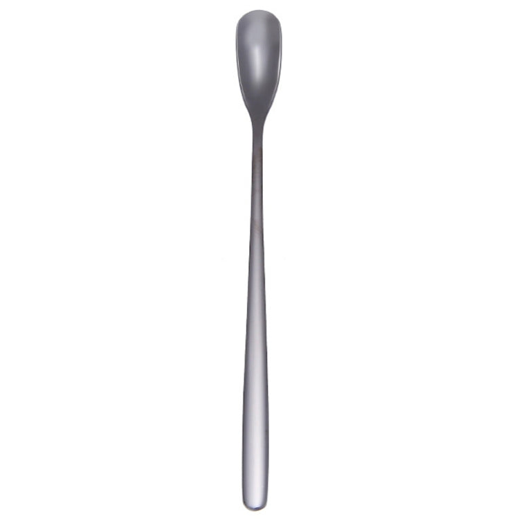 5pcs 15cm Cucchiaio in acciaio inossidabile 304 Cucchiaio a testa quadrata per caffè Cucchiaio a manico lungo, Stainless Steel Color, Titanium Gold, Rose Gold, Titanium Black, Blue, Purple