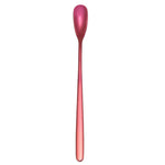 5pcs 15cm Cucchiaio in acciaio inossidabile 304 Cucchiaio a testa quadrata per caffè Cucchiaio a manico lungo, Stainless Steel Color, Titanium Gold, Rose Gold, Titanium Black, Blue, Purple