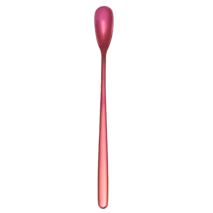 5pcs 15cm Cucchiaio in acciaio inossidabile 304 Cucchiaio a testa quadrata per caffè Cucchiaio a manico lungo, Stainless Steel Color, Titanium Gold, Rose Gold, Titanium Black, Blue, Purple