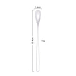 5pcs 15cm Cucchiaio in acciaio inossidabile 304 Cucchiaio a testa quadrata per caffè Cucchiaio a manico lungo, Stainless Steel Color, Titanium Gold, Rose Gold, Titanium Black, Blue, Purple