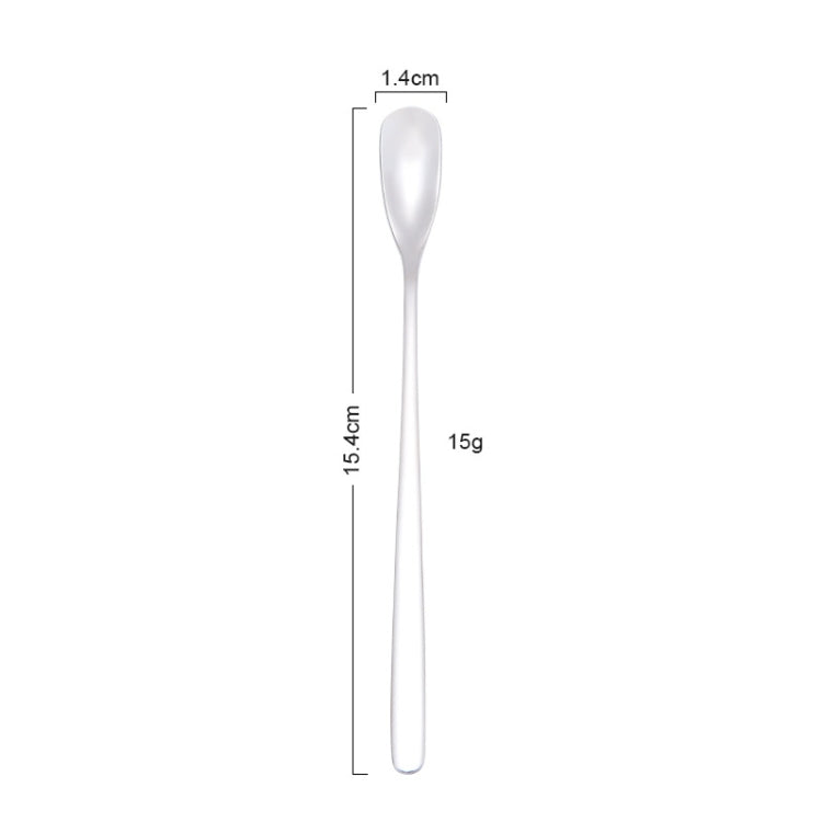 5pcs 15cm Cucchiaio in acciaio inossidabile 304 Cucchiaio a testa quadrata per caffè Cucchiaio a manico lungo, Stainless Steel Color, Titanium Gold, Rose Gold, Titanium Black, Blue, Purple