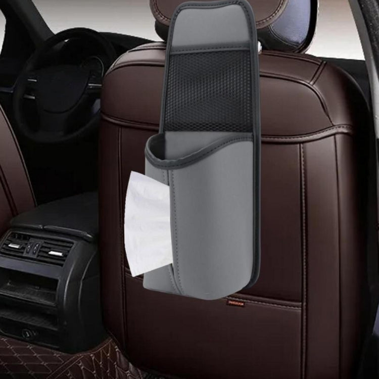 Borsa da appendere per riporre la tazza dell'acqua in tessuto multifunzionale in pelle per seggiolino auto