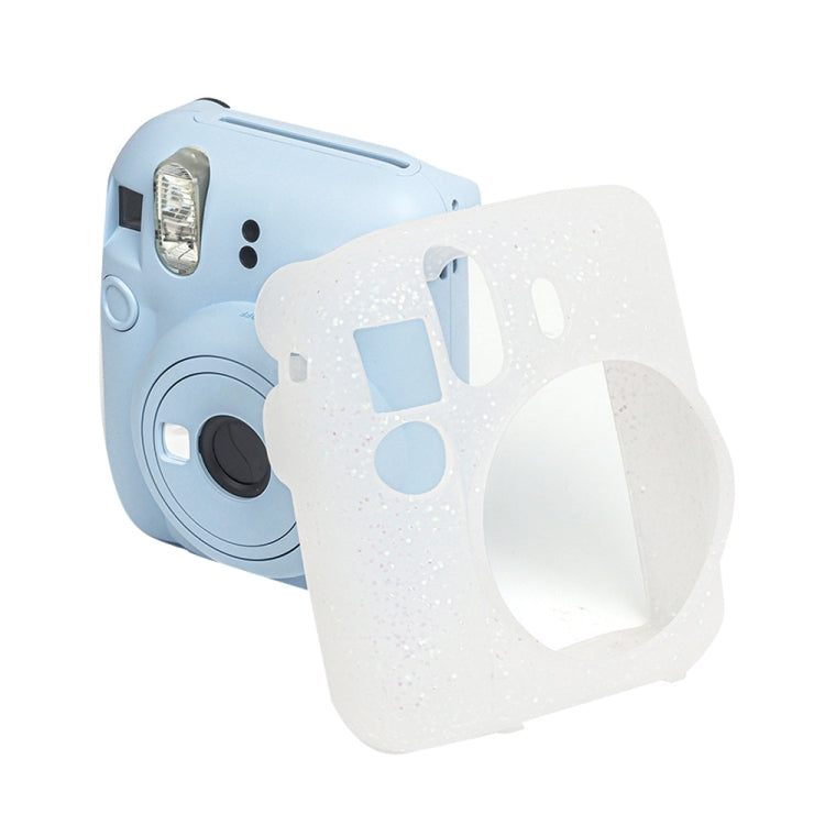 Per Fujifilm Instax Mini 12 custodia morbida in silicone per custodia per fotocamera, Glitter Pink