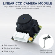 Modulo telecamera CCD a colonna singola Yahboom Sensore a matrice lineare, TSL1401, TSL1401+Bracket