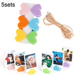 5 set di simpatici clip da tavolo con clip a forma di amore, per appendere foto, decorazione da parete, memo clip, Love Clip