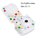 Custodia trasparente per fotocamera digitale Fujifilm Instax Mini 12/11, Color Wave Dot