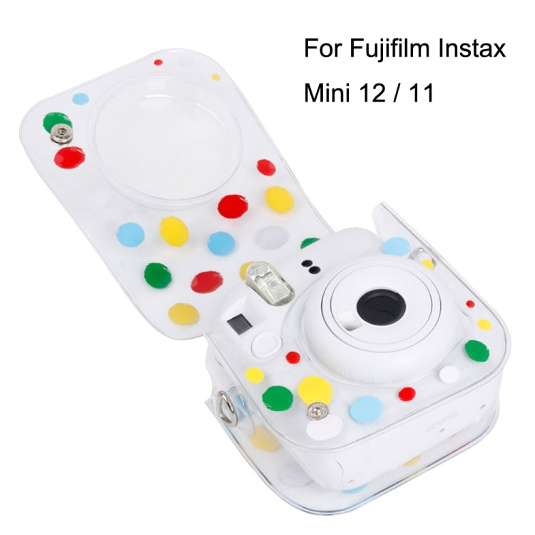 Custodia trasparente per fotocamera digitale Fujifilm Instax Mini 12/11, Color Wave Dot