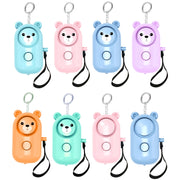 130dB LED Personal Alarm Pull Ring Prodotti per autodifesa all'aperto, Bear Style (Light Blue), Bear Style (Pink), Bear Style (Blue), Bear Style (Purple), Bear Style (Orange), Bear Style (Green), Ordinary Style (Pink), Ordinary Style (Blue)