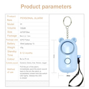 130dB LED Personal Alarm Pull Ring Prodotti per autodifesa all'aperto, Bear Style (Light Blue), Bear Style (Pink), Bear Style (Blue), Bear Style (Purple), Bear Style (Orange), Bear Style (Green), Ordinary Style (Pink), Ordinary Style (Blue)