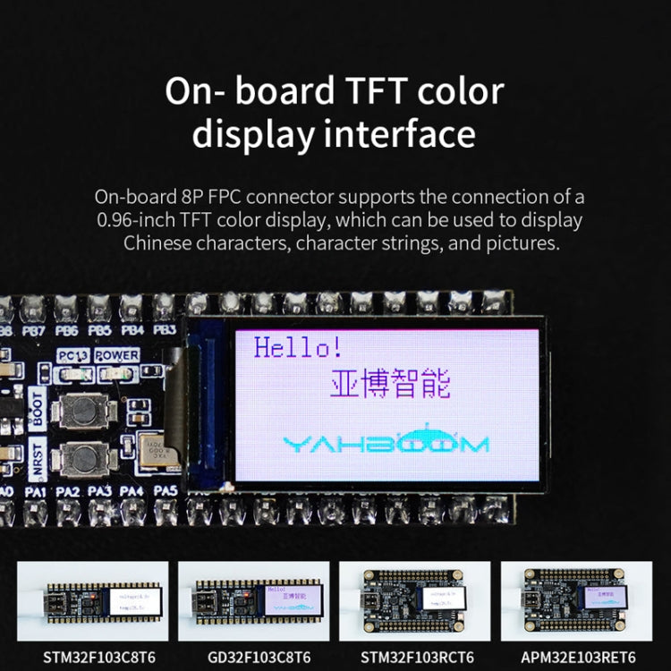 Scheda sviluppo STM32F103RCT6 con schermo TFT 0.96"