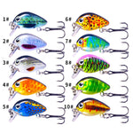 HENGJIA 2 pezzi 2,5 cm 1,5 g acqua galleggiante poco grasso micro-oggetto mini stampa 3D esca Luya