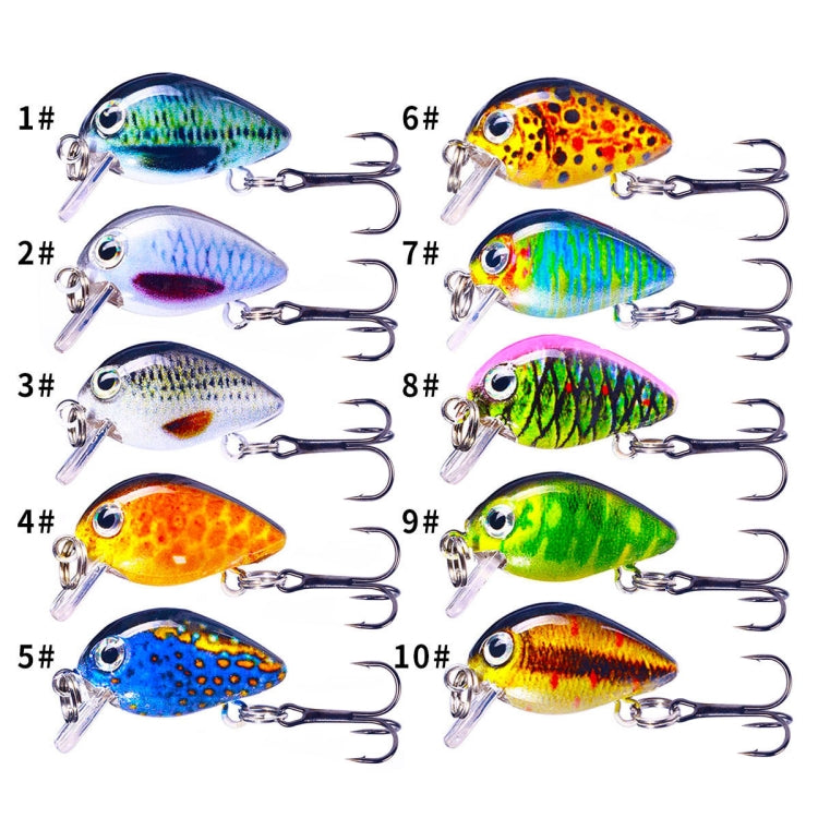 HENGJIA 2 pezzi 2,5 cm 1,5 g acqua galleggiante poco grasso micro-oggetto mini stampa 3D esca Luya