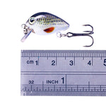 HENGJIA 2 pezzi 2,5 cm 1,5 g acqua galleggiante poco grasso micro-oggetto mini stampa 3D esca Luya