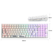 Tastiera meccanica cablata da gioco personalizzata con 100 tasti Keycap trasparente, Green Shaft (Black), Red Shaft (White), Red Shaft (Black)