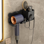 Per Dyson Asciugacapelli Supporto da parete per bagno Scaffale portaoggetti, Simple White, Simple  Black, Simple  Gray, Upgrade White, Upgrade Black, Upgrade Gray