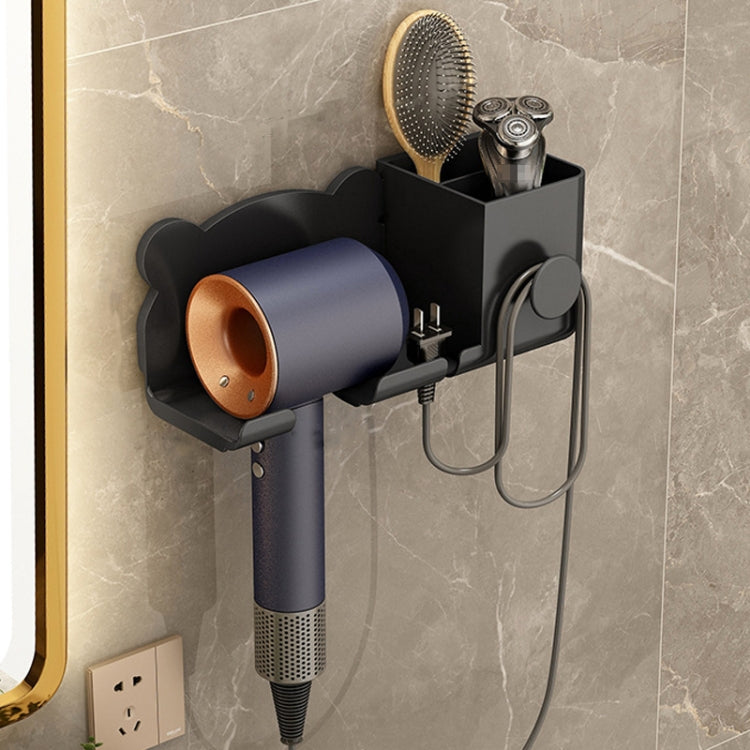 Per Dyson Asciugacapelli Supporto da parete per bagno Scaffale portaoggetti, Simple White, Simple  Black, Simple  Gray, Upgrade White, Upgrade Black, Upgrade Gray