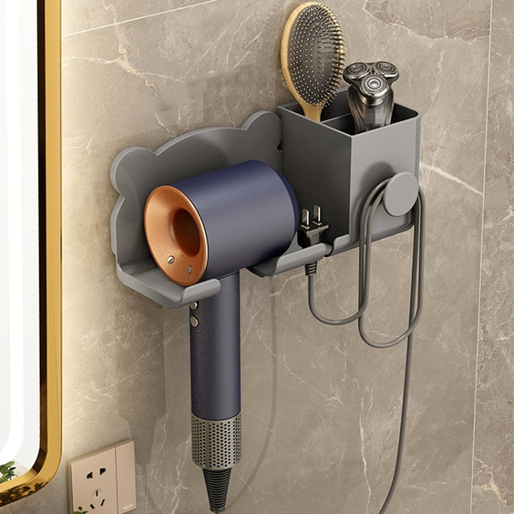 Per Dyson Asciugacapelli Supporto da parete per bagno Scaffale portaoggetti, Simple White, Simple  Black, Simple  Gray, Upgrade White, Upgrade Black, Upgrade Gray