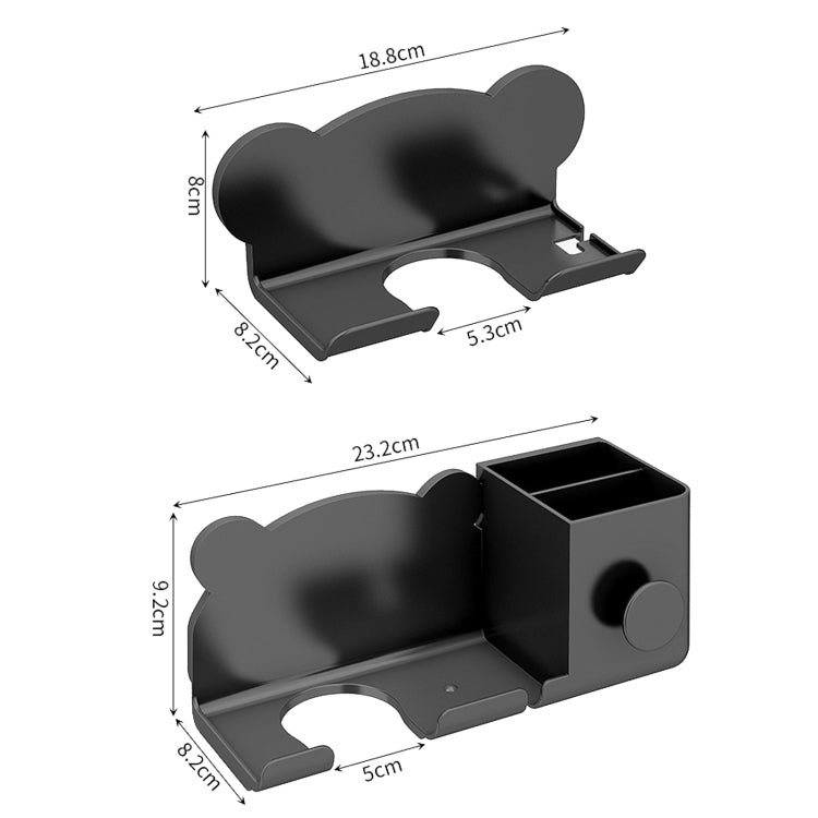 Per Dyson Asciugacapelli Supporto da parete per bagno Scaffale portaoggetti, Simple White, Simple  Black, Simple  Gray, Upgrade White, Upgrade Black, Upgrade Gray