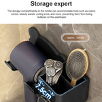 Per Dyson Asciugacapelli Supporto da parete per bagno Scaffale portaoggetti, Simple White, Simple  Black, Simple  Gray, Upgrade White, Upgrade Black, Upgrade Gray