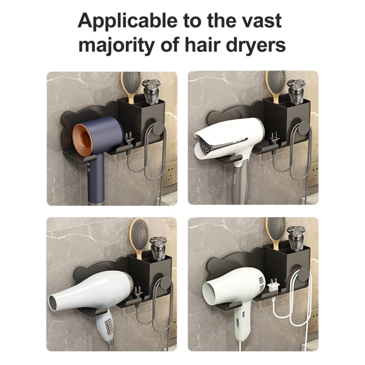 Per Dyson Asciugacapelli Supporto da parete per bagno Scaffale portaoggetti, Simple White, Simple  Black, Simple  Gray, Upgrade White, Upgrade Black, Upgrade Gray