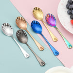 Cucchiaio per gelato, cucchiaio per gelato, cucchiaio per mescolare il caffè, 2 pezzi in acciaio inox, Stainless Steel Color, Gold, Rose Gold, Colorful, Blue, Black