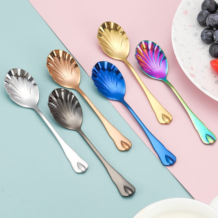 Cucchiaio per gelato, cucchiaio per gelato, cucchiaio per mescolare il caffè, 2 pezzi in acciaio inox, Stainless Steel Color, Gold, Rose Gold, Colorful, Blue, Black
