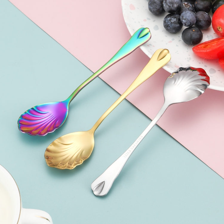 Cucchiaio per gelato, cucchiaio per gelato, cucchiaio per mescolare il caffè, 2 pezzi in acciaio inox, Stainless Steel Color, Gold, Rose Gold, Colorful, Blue, Black
