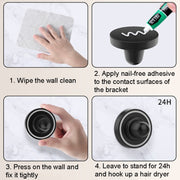 Gancio portaoggetti per ugello con supporto magnetico per ventilatore a parete per bagno senza perforazione, For Dyson Hair Dryer, For Dyson Hair Dryer Nozzle