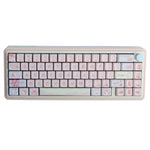 Tastiera meccanica da gioco retroilluminata RGB a 3 modalità wireless Bluetooth Kit in lega di alluminio + copritastiera, Light Blue, Pink, Light Green