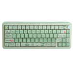 Tastiera meccanica da gioco retroilluminata RGB a 3 modalità wireless Bluetooth Kit in lega di alluminio + copritastiera, Light Blue, Pink, Light Green