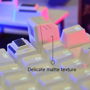 Tastiera meccanica MAC Retro Light Transmission Keycap, White, Pink, Black, Silver Gray